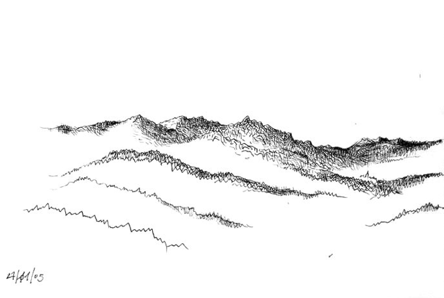 dessin montagne